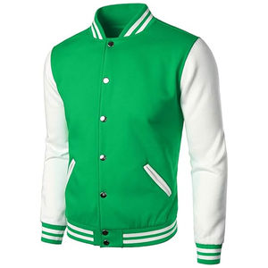 Wholesale High Quality Varsity Jacket Men Chenille Embroidery Leather Sleeves Custom Baseball Letterman Varsity Jacket - Product Image 2