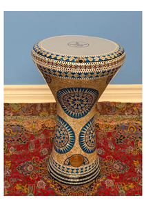 Gawharet El Fan, Darbuka de Aluminio Hecha a Mano, Tambor de Mano Egipcio, Percusión, 17.5 Pulgadas, Color Marrón - Product Image 6