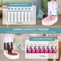 Distributeur automatique d'aliments pour chiens et chats, grande capacité 3,8 L, écologique, durable, élégant, en plastique, pour aliments secs et humides, multi-usages