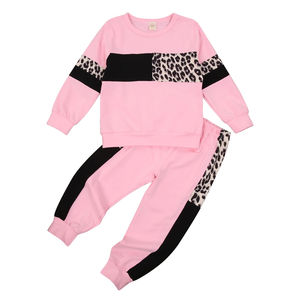 Meilleur survêtement en tissu pour enfants Vêtements décontractés confortables de couleurs unies avec un motif 3D tricoté au design sportif pour la saison d'automne - Product Image 1