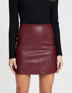 กระโปรงหนังสำหรับผู้หญิงกระโปรงหนังสีทึบดีไซน์ใหม่ล่าสุดกระโปรงหนังสำหรับผู้หญิงทุกไซส์ฤดูร้อน - Product Image 4