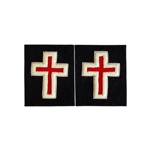 2025 chevaliers templiers manches croix lingot broderie bas prix bonne qualité nouveau Style maçonnique manches OEM entretenu - Product Image 1