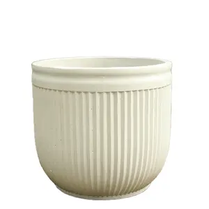 花のための3 GRC陶器コンクリートモデリング屋内白い植木鉢安い植木鉢の卸売価格セット