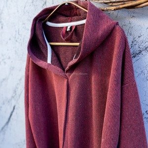Peignoir d'été Stonewash unisexe 100% coton, col en V, fermeture à cordon, respirant, séchage rapide, léger, fabriqué en Turquie, le meilleur - Product Image 6