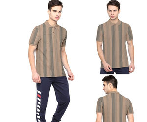 เสื้อโปโลแขนสั้นลำลองสำหรับผู้ชาย, เสื้อลำลองน้ำหนักเบาเรียบง่ายเหมาะกับใส่ทำงานและใส่กลางแจ้งสีพื้น - Product Image 5