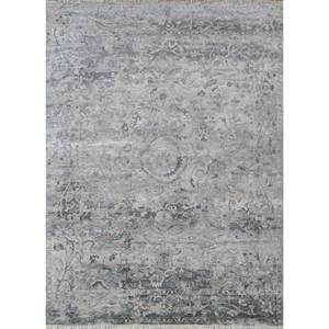 Tapis en laine noué à la main bleu de l'Asie du Sud-Est, grand tapis à motif médaillon pour la décoration de la maison, du salon ou du couloir - Pkwl-948 - Product Image 1
