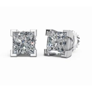 Pendientes de Diamantes con Corte Princesa Victoria, Oro de 9, 14 y 18 Quilates, Joyería Cultivada en Laboratorio, Venta al por Mayor, Proveedor de Exportación OEM B2B - Product Image 5