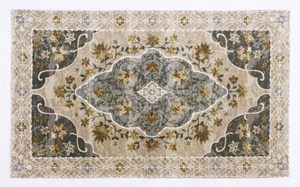 Tapis imprimé en coton polyester de haute qualité avec support TPR Design floral fabriqué à la machine Arya Ziegler pour les bureaux Fournisseur indien - Product Image 2
