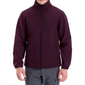 High Quality Lightweight Softshell <b>Jacket</b> Windproof Breathable Fleece Lined Stretch Custom Logo Zipper Print for Outdoor Use - Product Image 1