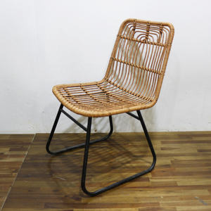 Artex Dong Thap Factory Durable Patio Chair with Powder Coated Black Metal <b>Frame</b> Brown Rope Weaving and Cross Support Design - Product Image 3