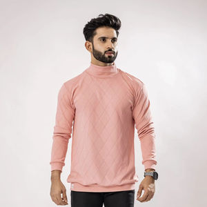 T-shirt en jean à manches longues, uni, élégant, unisexe, tissu en polyester/coton doux, tricoté, écologique, confortable, pour un usage quotidien - Product Image 1