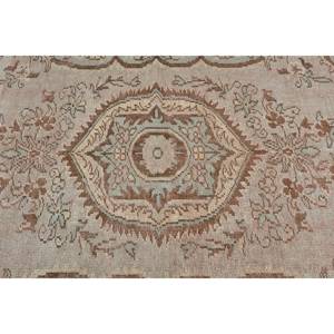 Alfombra turca vintage beige azul 5,3x8,3 pies clásica área grande lana látex Rectangular Patchwork para pasillo habitación alfombra - Product Image 5
