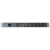 AV1P-STC112LA2 Basic Rack Mount PDU dengan Outlet IEC C13, Pemutus Sirkuit, dan Indikator Daya LED untuk Kabinet Server Pusat Data.