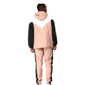 Fabricante de Conjuntos Deportivos Personalizados, Chaqueta con Cremallera Bordada, Conjunto de Jogger, Pantalones Deportivos de Nailon con Bloques de Color, Cortavientos - Product Image 5