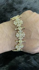 Bracelet Bertling Style Hip Hop avec bijoux étincelants en diamant véritable de 8.00 ct pour occasions spéciales et vêtements de tous les jours de l'Inde Bijoux de mode - Product Image 3