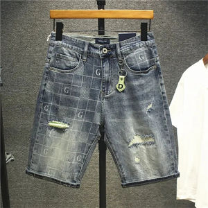 High Heavy Quality <b>Men's</b> Casual Denim Shorts Classic Fit Distressed Summer Jots <b>Men</b> Fashion Ripped Short <b>Jeans</b> - Product Image 5