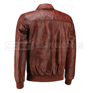 New Arrival Zipper Pure Leather Jackets for Men's Latest Style Winter Wear Men Leather Jacket at Bulk Quantity OEM Service 2026 - Product Image 2