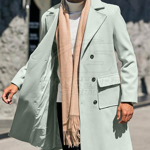 <b>Men</b> <b>Long</b> <b>Coat</b> Elegant Business Winter Outerwear <b>Men</b> <b>Long</b> <b>Coat</b> Classic Tailored <b>Wool</b> Blend <b>Coat</b> <b>Men</b> <b>Long</b> <b>Coat</b> - Product Image 2