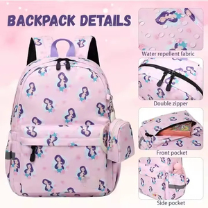 Lightweight Large Capacity Lightweight Luxury Soft Style School <b>Backpack</b> <b>Waterproof</b> Polyester Lining Durable Portable <b>Backpack</b> - Product Image 5