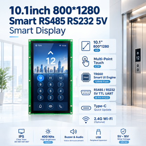 Écran tactile de contrôle d'accès 10,1 pouces 800x1280 IPS, module LCD série UART RS485 pour panneau <span class=keywords><strong>COP</strong></span> de bouton-poussoir d'ascenseur intelligent - Product Image 1