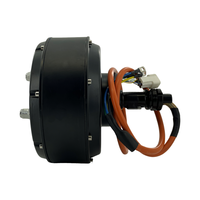 Moteur de moyeu de roue de voiture sans balais QS 205 50H 72V 3000W V3 à arbre unique, frein à disque, étanche IP67, construction en aluminium, 10,0 pouces, 349Wh