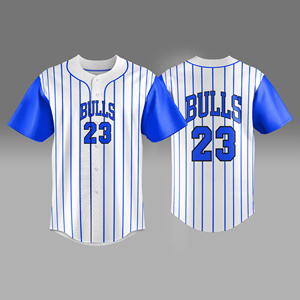 Vêtements de sport de baseball confortables conçus sur mesure, maillot de baseball sérigraphié à motifs rayés pour adultes - Product Image 2