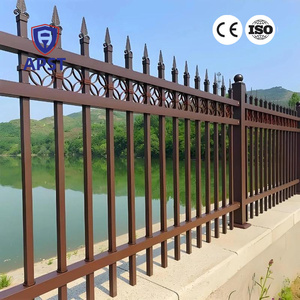 Recinzione da Giardino Sitong in Acciaio Zincato Colorbond, <span class=keywords><strong>Palo</strong></span> Nero in <span class=keywords><strong>Corten</strong></span>, Recinzione in Acciaio con Parte Superiore a Arco - Product Image 6