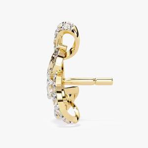 Boucles d'Oreilles en Or Massif 18K VS Diamant Rond, Coupe Brillante, à Haute Demande, Prêt à Expédier - Product Image 2