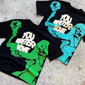 Fabricant d'impression graphique personnalisé Tee-shirt 100% coton pour hommes T-shirts épais vintage en détresse surdimensionnés à broderie Boxy - Product Image 4