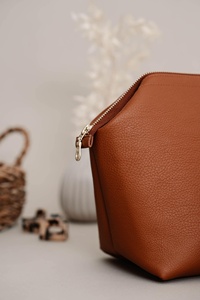 Mini neceser de viaje para cosméticos, bolsa de maquillaje con cierre de cremallera para almacenamiento de artículos de tocador, para joyería, bolsa de resorte de hojas - Product Image 4