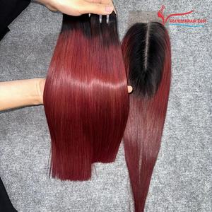 Extensiones de cabello lacio natural liso de hueso 100% cabello humano vietnamita de alta calidad listo para enviar - Product Image 1