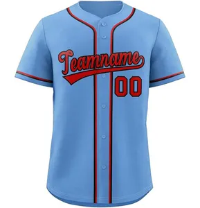 Uniforme de béisbol personalizado, camiseta de béisbol con diseño de tela, uniforme de entrenamiento de equipo de todas las series