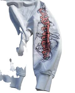 เสื้อฮู้ดดี้ผู้ชายดีไซน์ล่าสุด คุณภาพพรีเมียม ประดับเพชรเทียม รุ่นใหม่ล่าสุด ซิปหน้า ล้างสีแบบสโตนวอช พิมพ์ลายซิลค์สกรีน - Product Image 2