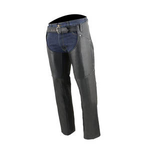 Chaps de cuero profesional para motociclista Chaps de cuero de diseño superior personalizado para la venta - Product Image 3