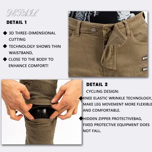 2025 pantalones vaqueros de moto para hombre, pantalones protectores blindados aprobados por la CE, pantalones vaqueros para ciclista, protección de cadera y rodilla, pantalones de seguridad - Product Image 3