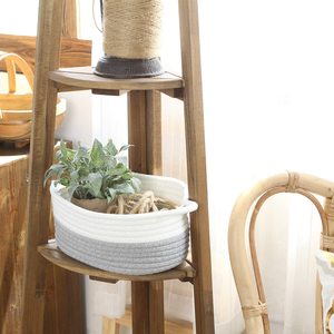 Cesta tejida a mano de algodón, cesto grande para la colada, almohadas, manta OEM, hecha en Vietnam - Product Image 3