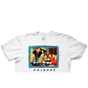 T-shirt da uomo Friends Frame con logo grafico, 100% cotone jersey, taglia L, stile street hip hop, traspirante e confortevole, 280 grammi - Product Image 2