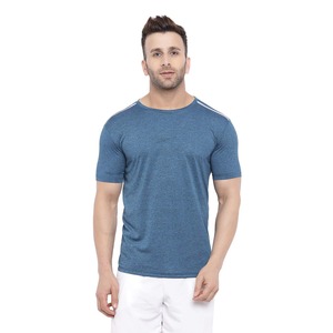 Men's Drifit Short Sleeve Gym Workout <b>T</b>-<b>Shirt</b> Quick Dry Breathable <b>Raglan</b> Style with Light O-Neck Custom Logo Print - Product Image 1
