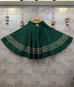 Traje Tradicional Femenino para Festividades, Chaniya Choli Color Granate, Algodón Khadi Pesado con Estampado a Mano, Absorbente de Humedad, Alta Calidad, Laxmi - Product Image 4