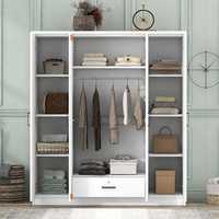 Usine directe personnalisé prêt à assembler panneau Mdf garde-robe conceptions meubles de chambre à coucher armoire murale ensemble armoire de couleur personnalisée