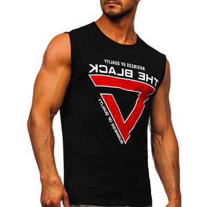 Camiseta sin mangas de algodón para hombre de estilo caliente, camisetas sin mangas con estampado personalizado Vintage de talla grande para hombre - Product Image 3