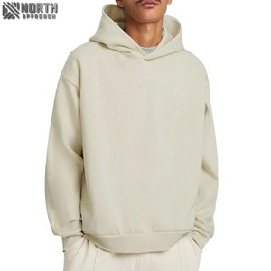 Sudadera con capucha holgada con logotipo personalizado, Sudadera con capucha Boxy Drop Shoulder Oversized Essentials de algodón orgánico, ropa de calle de lujo, Sudadera con capucha - Product Image 3