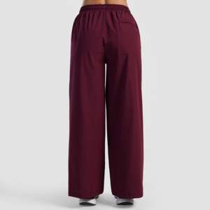 Pantalones Deportivos Casuales para Mujer, Color Granate, Estilo Primavera, Transpirables, Mezcla de Nailon y Spandex, Ropa Deportiva para Gimnasio - Product Image 3