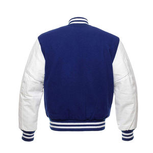 Custom <b>Canvas</b> Varsity <b>Jacket</b> for <b>Men</b> Unisex with Stand Collar Front Logo Windproof & Breathable for Streetwear - Product Image 4