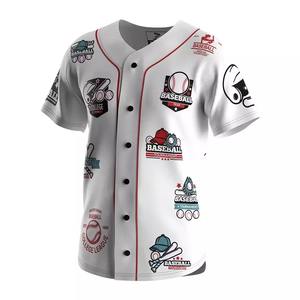 Camiseta de béisbol a rayas con estampado personalizado OEM 100% poliéster ropa deportiva transpirable uniforme personalizado - Product Image 1