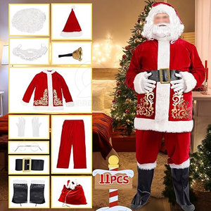 เครื่องแต่งกายซานตาคลอสทำจากผ้าซานตาคลอสย้อมสีล้วน - Product Image 5