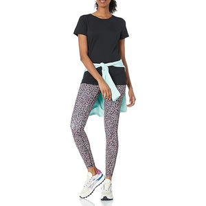 T-shirt en maille douce, motif à séchage rapide, sensation flexible, courbe respirante, couche légère, soutien léger, adapté aux temps chauds - Product Image 6