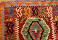 FAF CARPET Maßgefertigter Übungs-Kelim-Teppich Flachgewebter Polyester Waschbar Niedrigflorig Blumenmuster Rechteckig Dünn mit Jute-Rückseite
