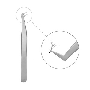 Pince à épiler professionnelle modèle RT-EET-0132 en acier inoxydable de haute qualité pour kits d'extensions de cils et manucure - Product Image 2