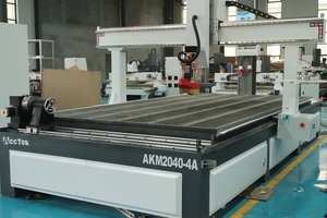 Routeur CNC 4 axes 2000*4000mm avec axe rotatif latéral, machine de gravure sur bois et métal, système de changement d'outil automatique haute précision - Product Image 3